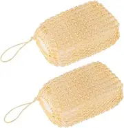 Beavorty Natural Sisal Pads Body Scrubbers for Shower Exfoliating Bath for Family Use
