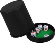 Luxshiny 1 Set Dice Cup with Lid Compact Dice Holder for Parties Travel Gatherings Made from Artificial Quiet Rolling for Game Night