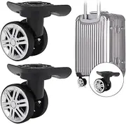 Generic LuggageWheels, Double Row SuitcaseCasters Replacement, 2 Count, 6cm Wheels, Polypropylene and Polyethylene Terephthalate, Swivel, Double Row Wheels