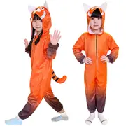 Kids Turning Red Cosplay Costume Jumpsuit Playsuit - 5-6 Years