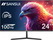24 Inch Monitor, IPS Display Computer Monitor with Built-In Speakers, 100Hz Moni