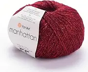 YARNART Manhattan - Glittery, Sparkle & Shiny Metallic Yarn - Wool & Acrylic Blend - Fantasy 1.76 Oz, 218.72 Yds