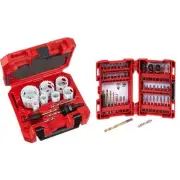 Milwaukee Hole Dozer Carbide Hole Saw Set with SHOCKWAVE Impact Duty Driver Bit