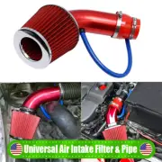 Cold Air Intake Filter Induction Pipe Power Flow Hose System Car Accessories Red (for: Honda Civic)