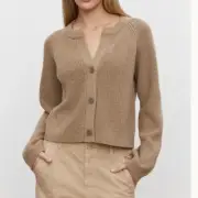 $228 NWT Camel Velvet by Graham & Spencer “Shayla” Cardigan Sz Small