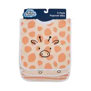 Big Softies 3 Pack Popover Bibs,Giraffe