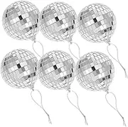 6pcs Disco Ball Ornaments Reflective Hanging Mirror Balls for Birthday Wedding and Bachelorette Party Decorations Unique Decorative Bowl Fillers
