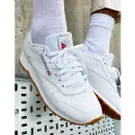 REEBOK CLASSIC LEATHER GUM 全白皮革 焦糖底 經典鞋款 22-29CM