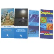 Protect Marine Wildlife Sea Turtles Dolphins 4 Informational Fold-out Pamphlets