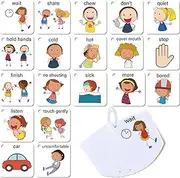 37 Pcs Autism Communication Card for Speech Delay Children and Adults, Special Needs Visual Aid Language Learning Cue Cards Special Ed Feelings Emotions Flash Cards