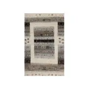 2'x3' White Modern Lori Buft Animal Figurines Wool Hand Knotted Mat Rug G91325