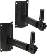 Rok-It Adjustable Wall-mount Speaker Brackets - Black