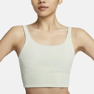 NIKE AS W NK ALATE SOLO RIB BRA 女運動內衣-淡綠-FZ6508020 L 綠色