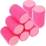 FRCOLOR 8pcs Self Adhesive Curling Iron Hair Curler Sponge Rollers for Bangs Fringe Styling