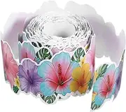 ADOCARN Versatile Classroom Decor Adhesive Bulletin Board Borders Flower and Leaf Patterns Boho Style Border Stickers