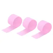 3pcs Crepe Paper Streamer Decoration 82ft Long 1.77 Inch Wide, Light Pink