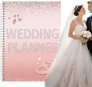 Wedding Planner Book And Organizer - Bridal Book For Wedding Planning | Countdown Notebook Agenda Scrapbook Aesthetic For Honeymoon Journaling