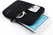Neoprene 9.7-11 Inch Tablet Sleeve Case with Pouch for iPad Pro 11, iPad Air 5 10.9, iPad 10th Generation 10.2, for Samsung Galaxy S9, S9 Fe, S7, S6 Lite, A8 10.5, A7 10.4, Fire HD 10 (Black)