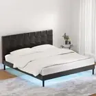 Manly King LED Bed Frame With Charge Ports Black