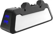 Ronyme Controller Charging Dock Controller Stand Easy to Carry Unique Easy to Charge Quick Charge Station Double Controller Base, Black