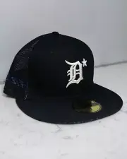 NEW ERA 59FIFTY 5950 DETROIT TIGERS TRUCKER FITTED HAT CAP SIZE 7