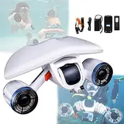 Underwater Scooter, 3 Gear Speed, Maximum Depth: 40m+ Advance Speed:1.5 M/s, with Action Camera Mount, 8kgf Strong Thrust, for Diving, Snorkeling, Water Sports,White