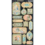 Graphic 45 ALICE'S TEA PARTY - Chipboard Die-Cuts 19pc #4502361
