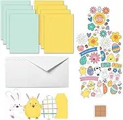 AKH® Create Your Own Easter Cards Kit | DIY Easter Card Making Set with Blank Cards, Envelopes, Stickers & Embellishments | Fun Craft Activity for Kids & Adults