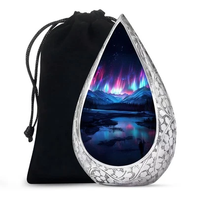 Aurora Borealis Spirit Memorial Urns for Human Ashes Adult Male (10 Inch)