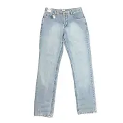 NWT Vintage 90s Fiorucci Safety Jeans Blue Denim High Waist Straight Leg Sz 13 L