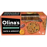 Olina's Bakehouse Artisan Cracker Biscuits Date & Apricot 100g