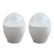 2pcs Egg Boiler Sturdy Safe Microwave Heat Resistant Egg Cooking Cup Compact