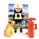 （卡司旗艦）PLAYMOBIL 摩比人 人偶包 積木 救火消防員 2代 滅火器 火焰 救火員 複數 全新未拆品