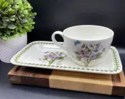 Portmeirion Botanic Garden Porcelain Soup Cup (20 oz) & Sandwich Set - Sweet Pea