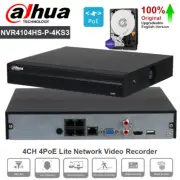 Dahua NVR4104HS-P-4KS3 12MP 4CH NVR Network Video Recorder Surveillance System