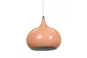 Mini Kirby Inverted Bowl Metal Pendant Light Lamp - Beige Red.