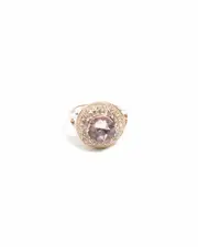 Round Diamante Cocktail Ring - Medium