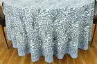 Round Tablecloth, Dining Table Linen, Cotton table Cover, Gift for Her
