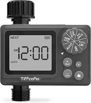 iFFCOFiO Sprinkler Timer with Water Meter, Water Volume and Duration Control Hose Timer, Auto and Manual Watering for Irrigation, Garden and Drip System