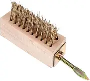 FIXOSHEE Steel Wire Brush for Outdoor Patio and Garden Weeding Durable Grass Remover Tool for Deck and Driveway Cracks for Removing Stubborn Weeds and Grime