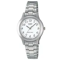 在飛比找PChome24h購物優惠-CASIO 經典時尚典雅指針腕錶-數字白色面(LTP-112
