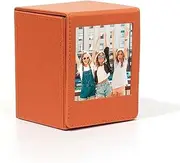 Aisnyho Picture Holder Storage Case for Fujifilm Instax Square SQ1 SQ20 SQ40 SQ10 SQ6 SP-3 Instant Cameras,Square Photo Pouch Storage Box for 72x86mm Films/Photos/Kpop Photocards ect, Brown, Picture