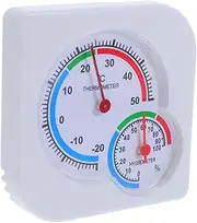GLEAVI Thermometer Indoor Thermostat Home Temperature Monitor Hygrometer Indoor Temperature Humidity Meter Indoor Temperature Gauge Outdoor Temperature Gauge Plastic White