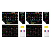 2pcs Magnetic Dry Erase Calendar for Refrigerator Monthly Planner Whiteboard Sheet