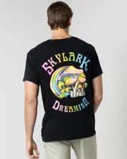 [Skylark] Skylark Men's Psychoactive T-Shirt in Navy Acid Size Medium M Navy Acid