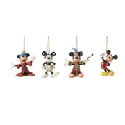 Disney Traditions Mickey Mouse Through the Years Hanging Ornaments Set of 4