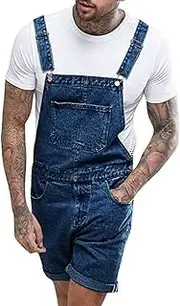 [Generic] Fluff Yeah Slide Plus Streetwear Jumpsuit Pants Suspender Jeans Overall Mens Pocket Overall Men's Pants Men Straight Fit