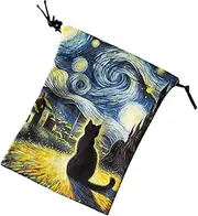 Tarot Card Pouch - 13x18cm Drawstring Dice Storage Bag,Deck Protective Case, Jewelry Carrying Pouch for Tarot Enthusiasts Hand
