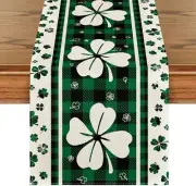 Artoid Mode Green Clover Buffalo Table Runner, 13" x 48",