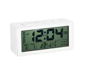 Exquisite Digital Electronic Desk Alarm Clock - Temperature and Date Display, White